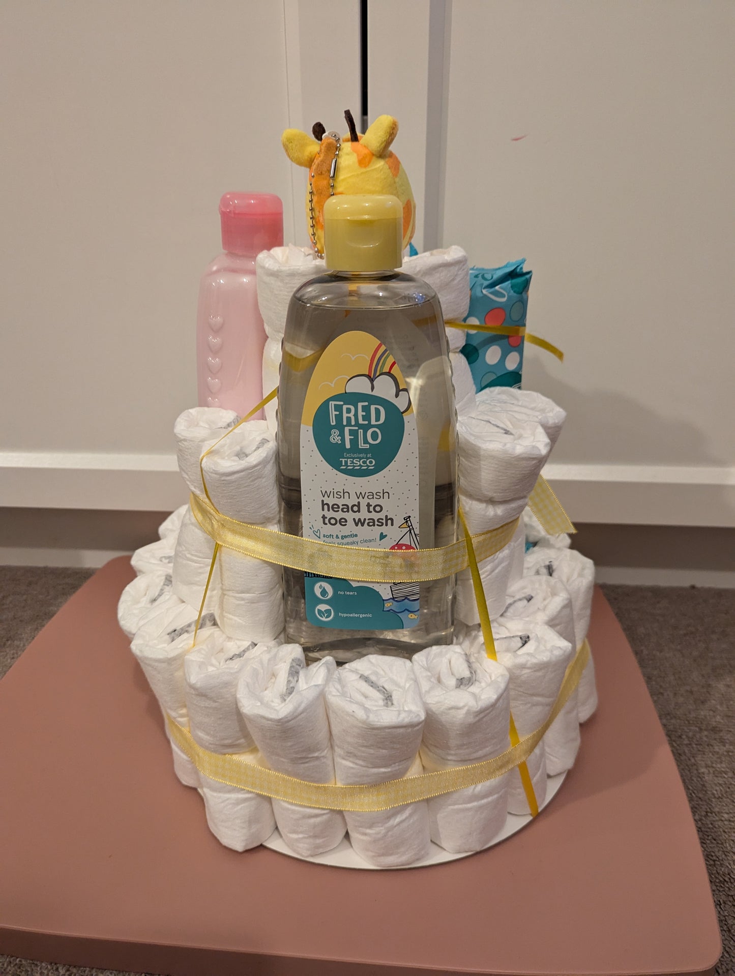 Personalised Nappy Cake (Small - 2-Tier)